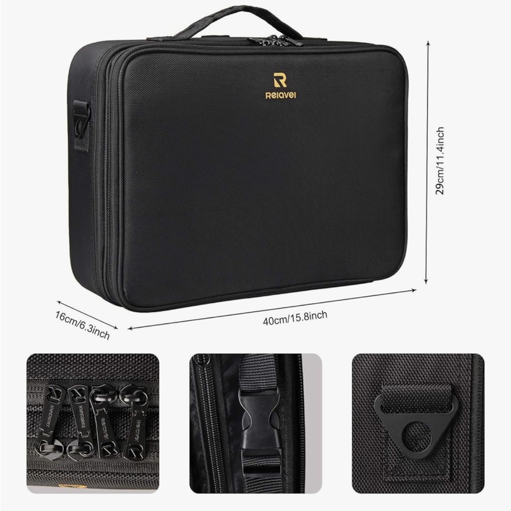 Relavel black Makeup Case